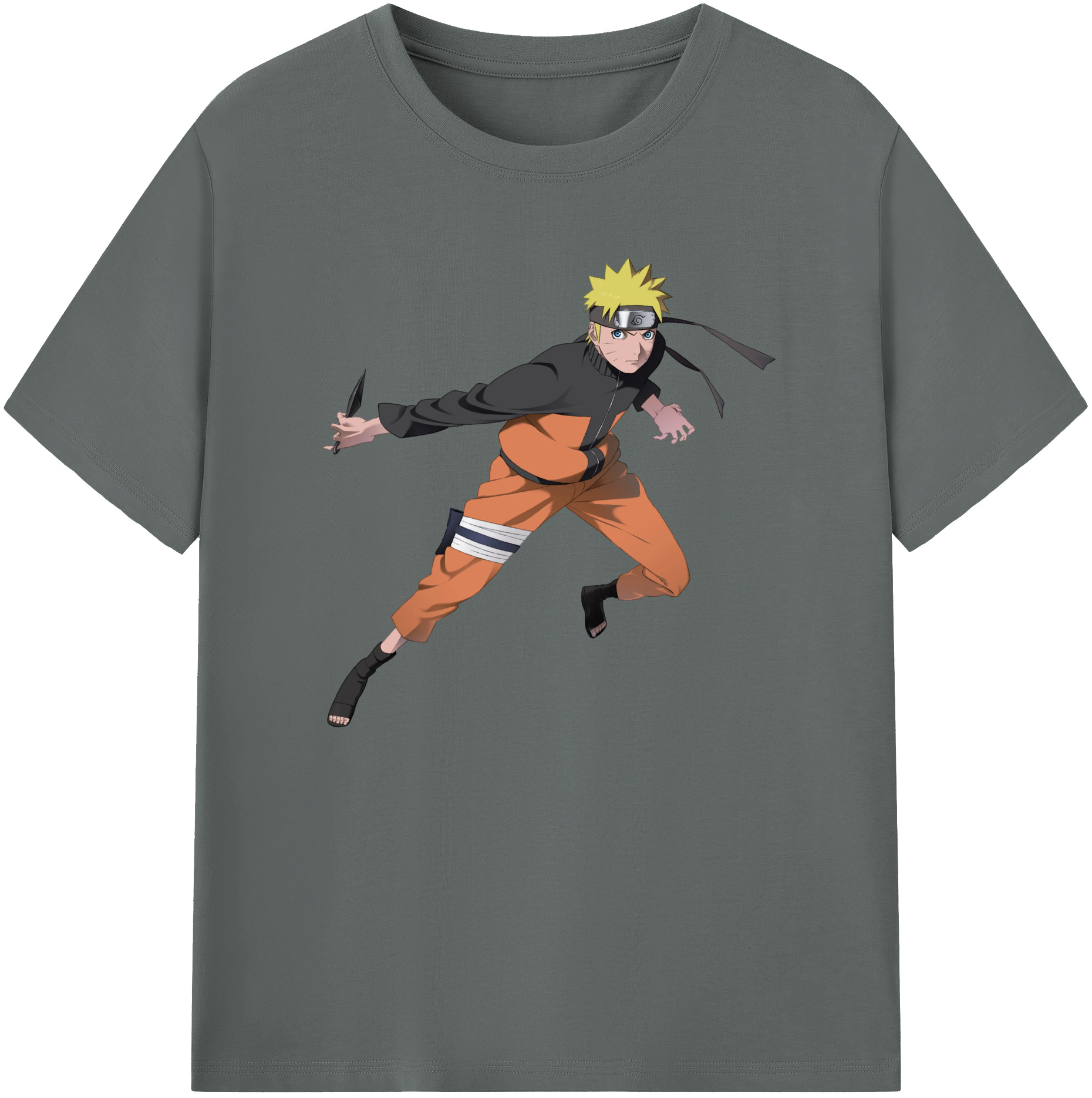 （画像用） NARUTO -ナルト- うずまき ナルト Uzumaki Naruto 綿100％ メンズ半袖Tシャツ｜肌触りやわらか＆通気性